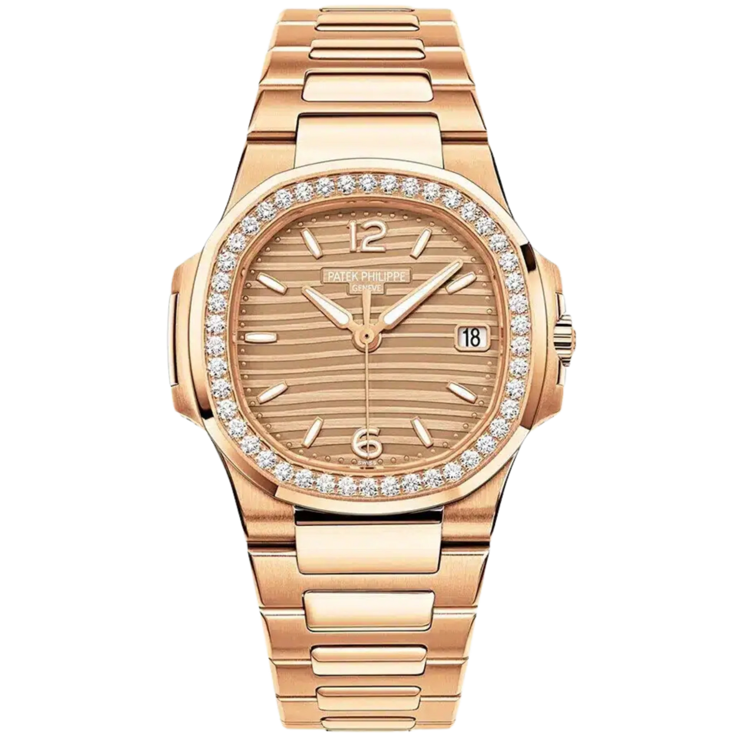 Patek Philippe 7010-1R-012 Nautilus 32 MM Rose Gold Case and Gold Dial