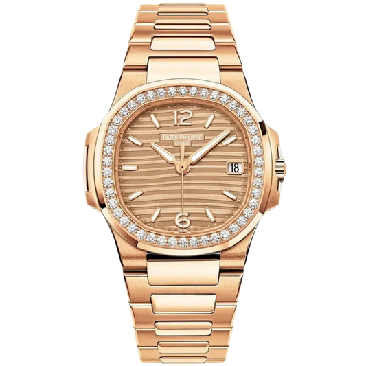 Patek Philippe 7010-1R-012 Nautilus 32 MM Rose Gold Case and Gold Dial