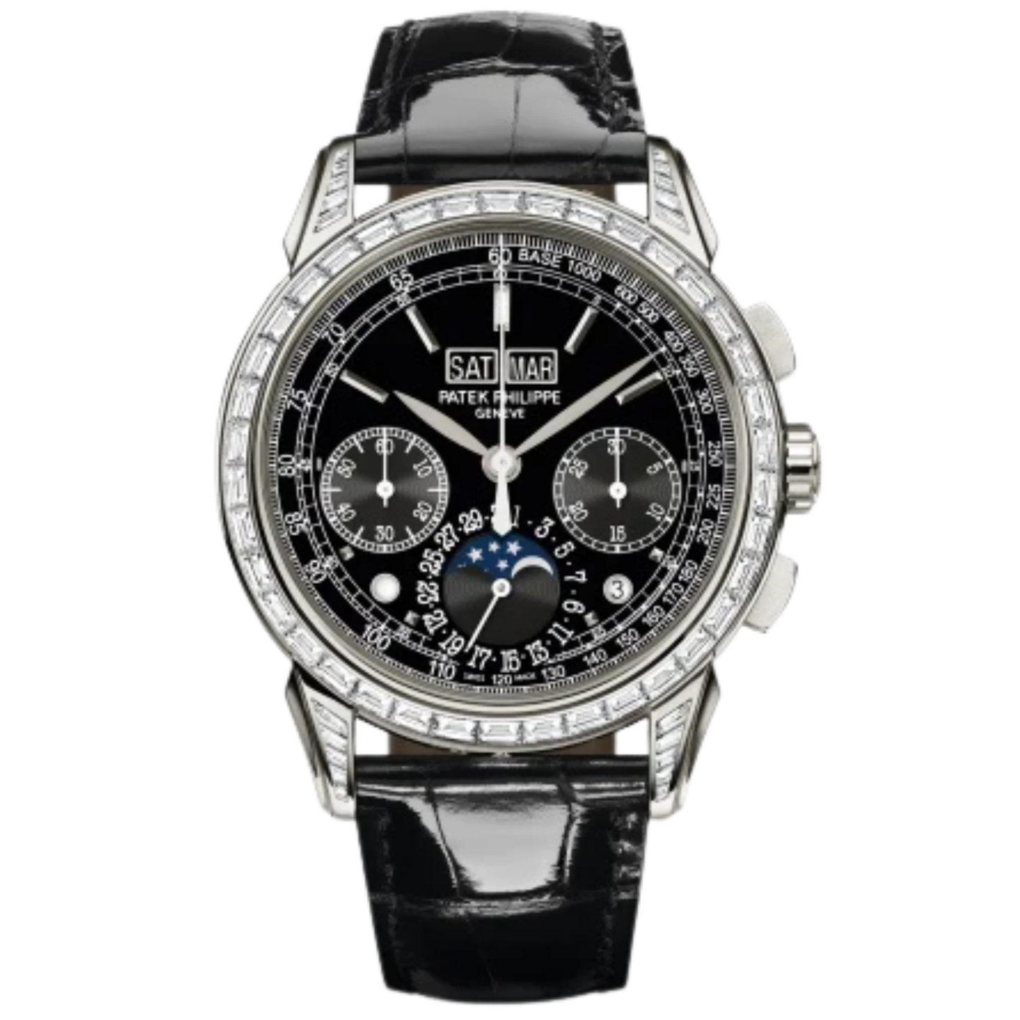Patek Philippe  Ref. 5271P Grand Complication Black Dial Factory Gem Set Perpetual Calendar Chronograph