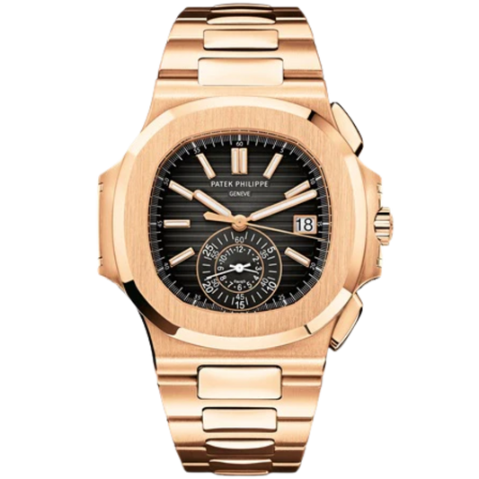 Patek Philippe Nautilus Chronograph Ref. 5980/1R Rose Gold Black Dial