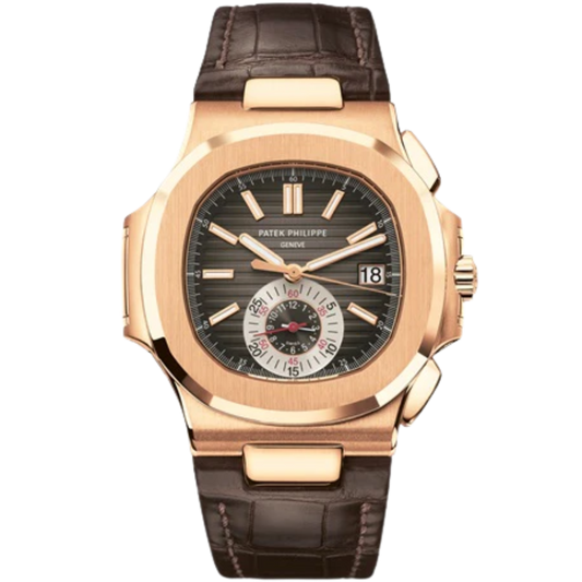 Patek Philippe Nautilus Ref. 5980R Rose Gold Chronograph on Leather