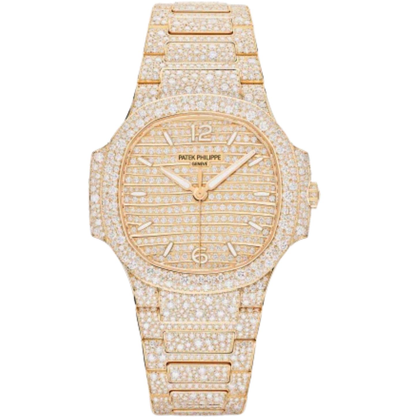7118/1450R Rose Gold Ladies Nautilus Full Pave
