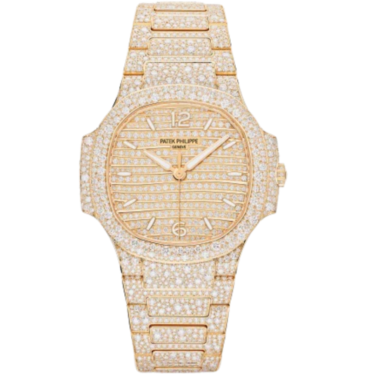 7118/1450R Rose Gold Ladies Nautilus Full Pave
