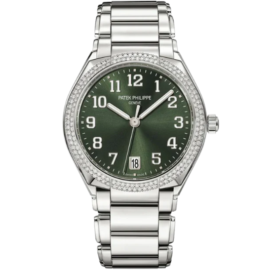 7300/1A Stainless Steel Twenty 4 Green Dial with Diamond Bezel