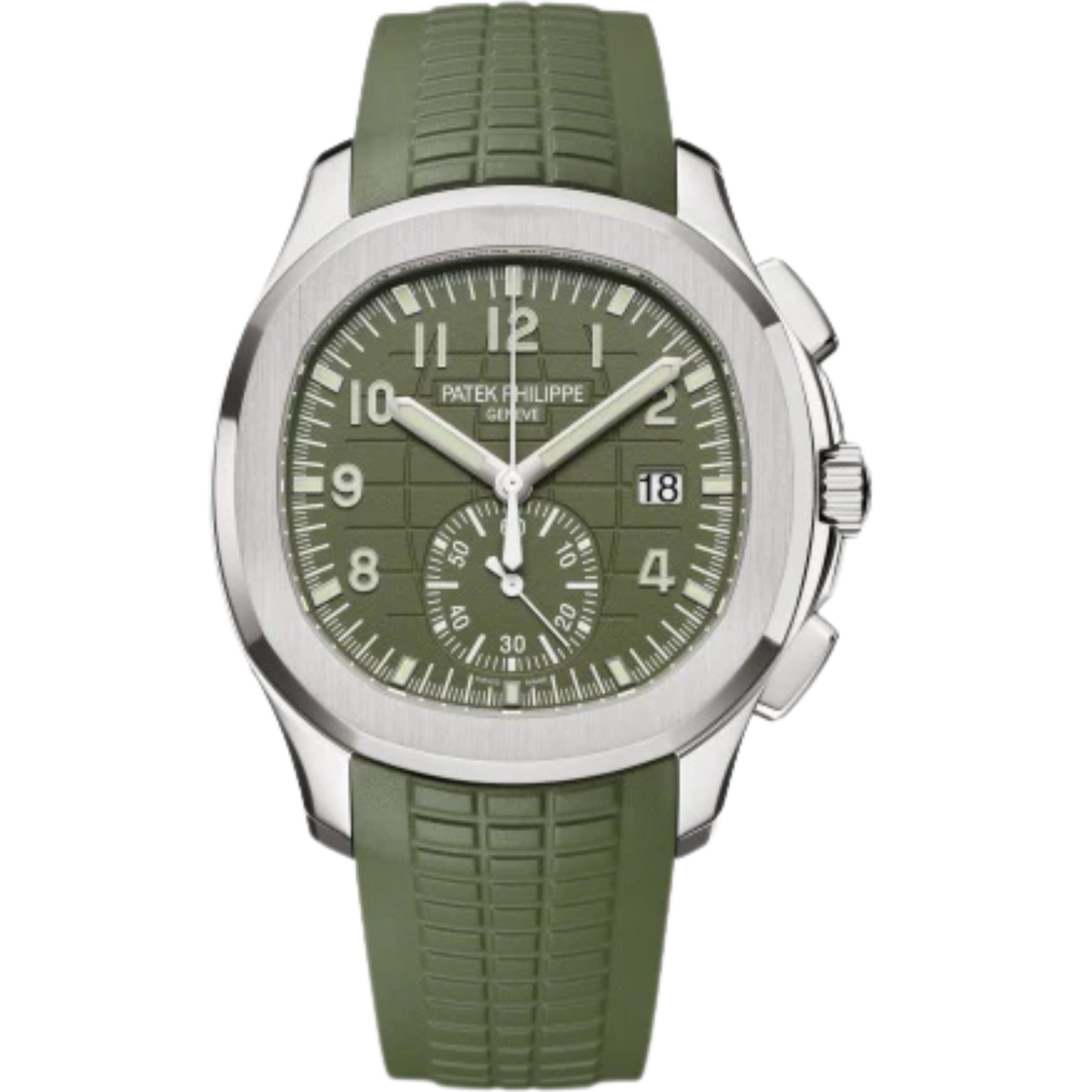 Patek Philippe Aquanaut Ref. 5968G White Gold Green Dial Chronograph