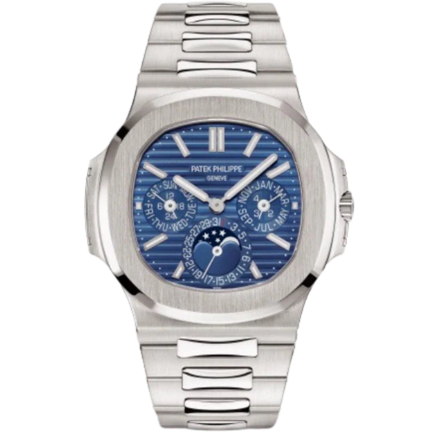 Patek Philippe Nautilus Ref. 5740/1G White Gold Perpetual Blue Dial