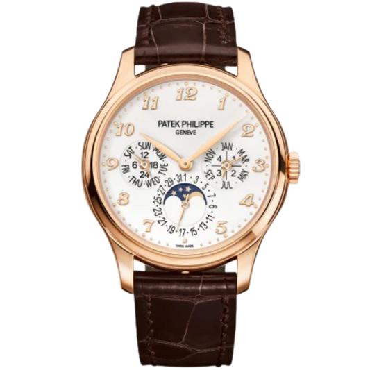5327R Grand Complications 39mm Shiny Dark Chestnut Alligator Strap Ivory Lacquered Dial Rose Gold Bezel