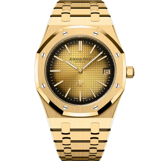 Audemars Piguet Royal Oak Jumbo Ref. 16202BA.OO.1240BA.02 39MM Yellow Gold Extra Thin Smoked Yellow Gold Dial