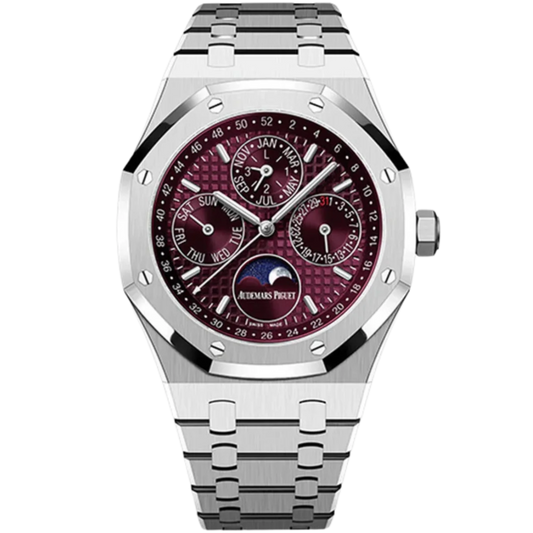 Audemars Piguet Royal Oak Ref. 26574BC.OO.1220BC.01 41MM White Gold Perpetual Calendar Burgundy Dial (Special Edition)