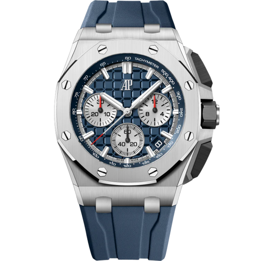 Audemars Piguet Royal Oak Offshore Ref. 26420TI.OO.A027CA.01 43MM Titanium Blue Dial/White Subdials
