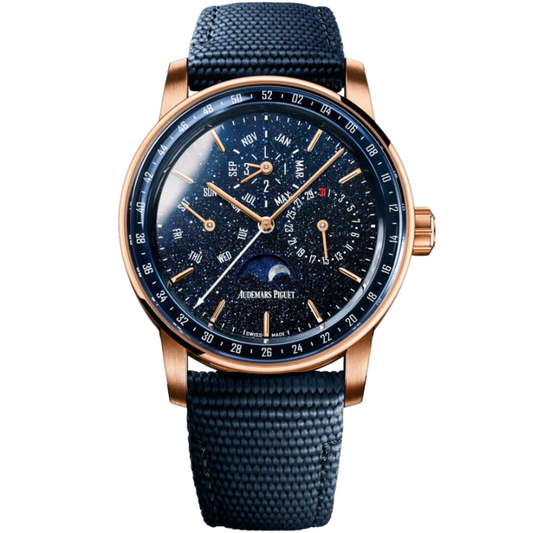 Audemars Piguet Code 11.59 Ref. 26394OR.OO.D321CR.01 41MM Rose Gold Perpetual Calendar Blue Dial