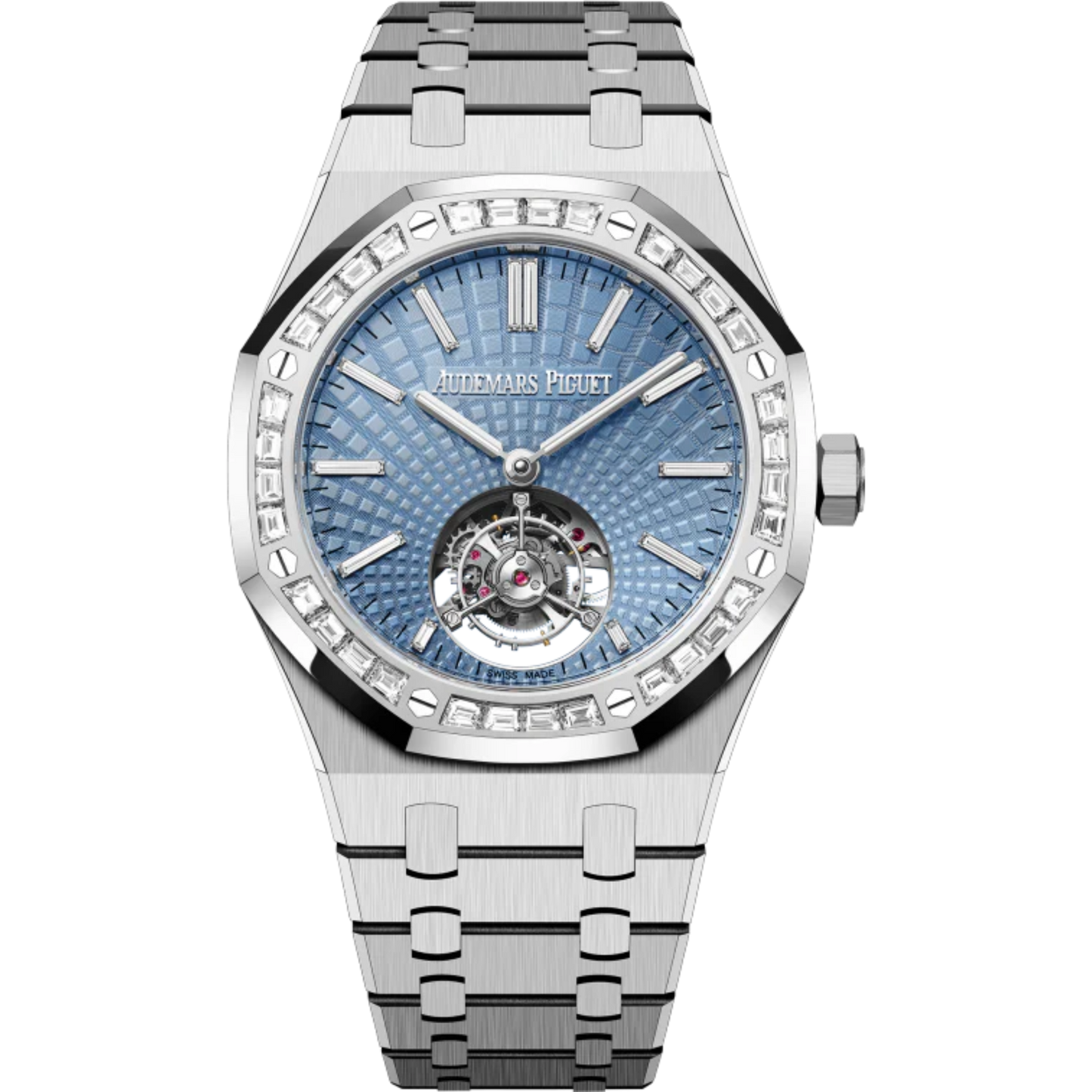 Audemars Piguet Royal Oak Tourbillion Ref. 26535PT.ZZ.1220PT.01 41MM Platinum Baby Blue Dial Baguette Bezel/Markers