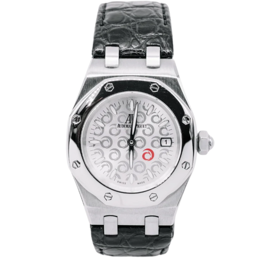 Audemars Piguet Royal Oak Ref. 67610ST.OO.D062CR.01 33MM Stainless Steel Alinghi White Dial on Leather Strap
