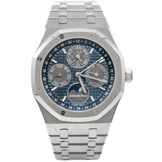 Audemars Piguet Royal Oak Perpetual Calendar Ref. 26574TI.OO.1220TI.01 Titanium, Black/Blue Dial