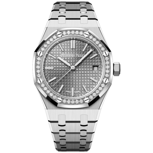 Audemars Piguet Royal Oak Ref. 15551ST.ZZ.1356ST.03 37MM Stainless Steel Grey Dial with Diamond Bezel