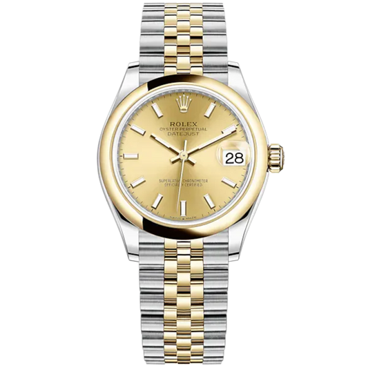 Datejust 31 31mm Jubilee Bracelet Oystersteel and Yellow Gold with Champagne-Colour Dial Yellow Gold Bezel