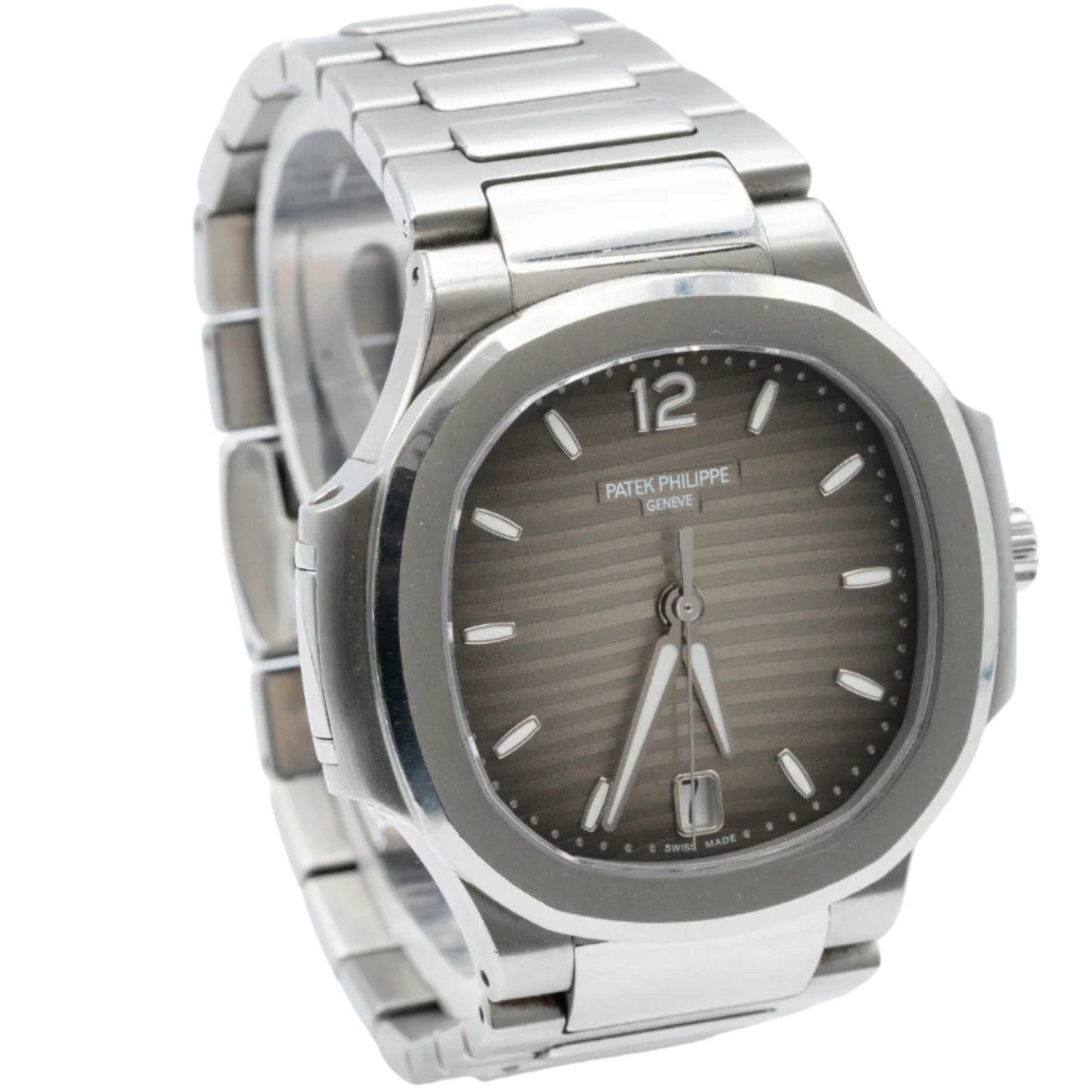 7118-1A-011 Nautilus Ladies 35.2mm Stainless Steel Bracelet Smoke Gray Dial Steel Bezel