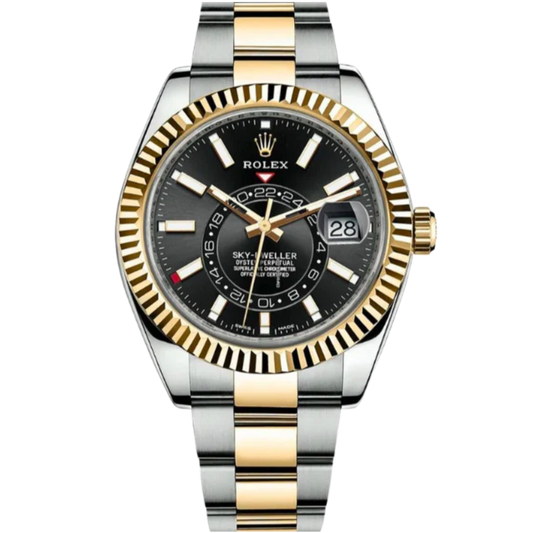 Rolex Skydweller Ref. 326933 Two Tone Yellow Gold Black Dial on Oyster