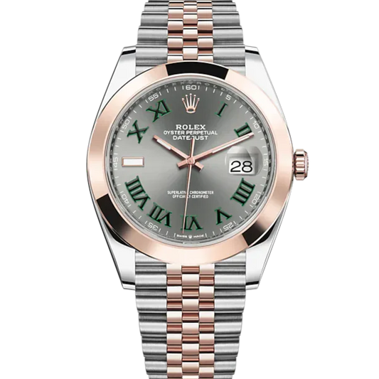 Datejust 41 41mm Jubilee Bracelet Oystersteel and Everose Gold with Slate Dial Everose Bezel