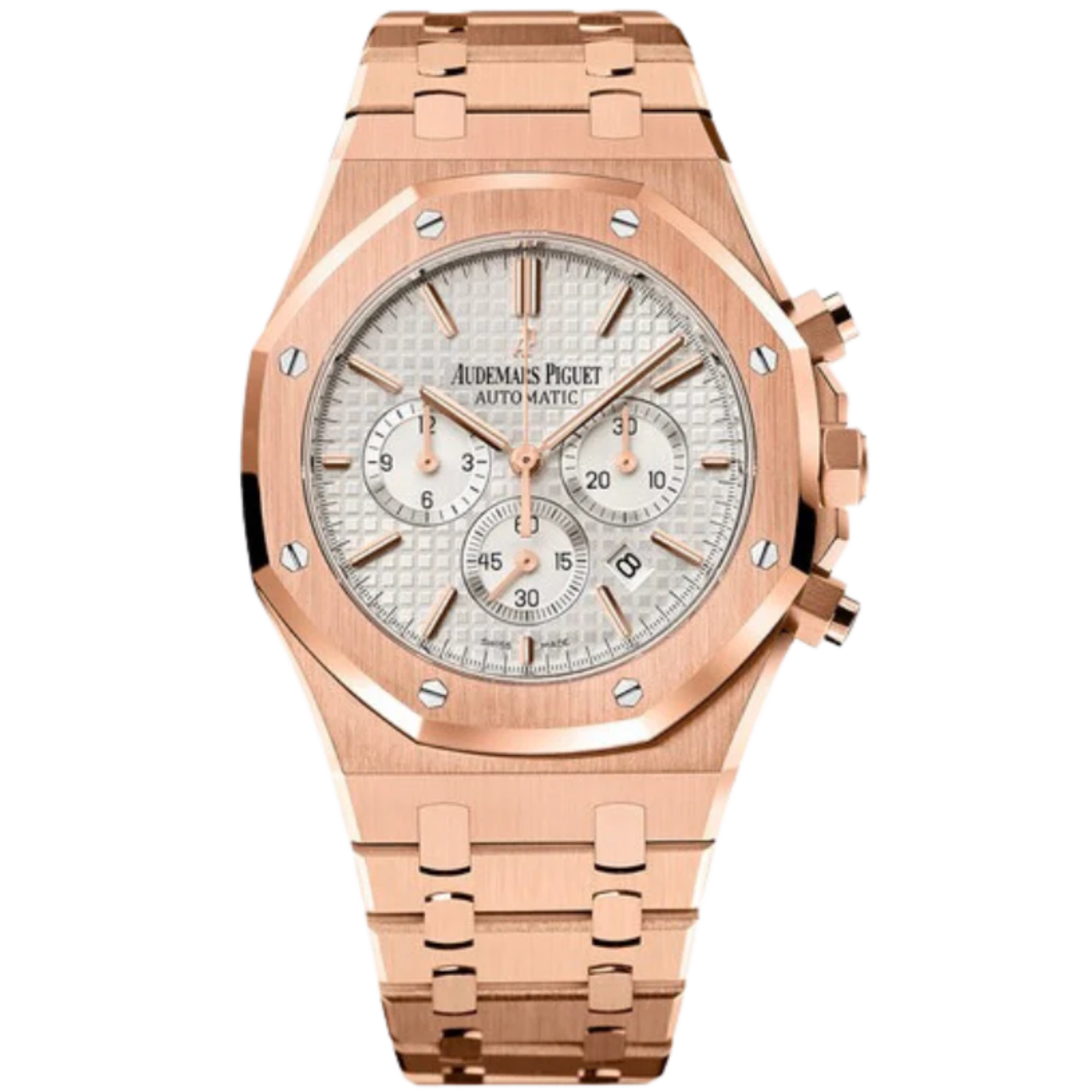 Audemars Piguet Royal Oak Chronograph Ref. 26320OR.OO.1220OR.02 41MM Rose Gold White Dial