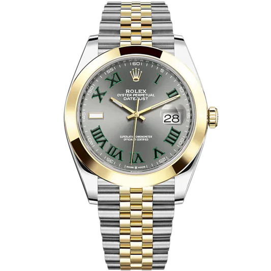 Datejust 41 41mm Jubilee Bracelet Oystersteel and Yellow Gold with Slate Dial Yellow Gold Bezel