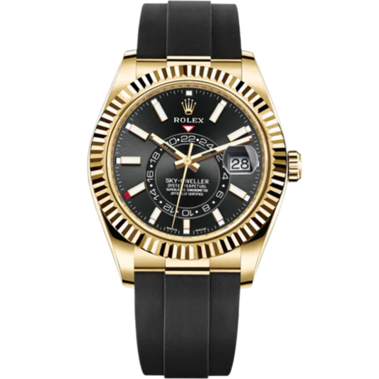 326238 42MM Yellow Gold Skydweller Black Dial on Oysterflex