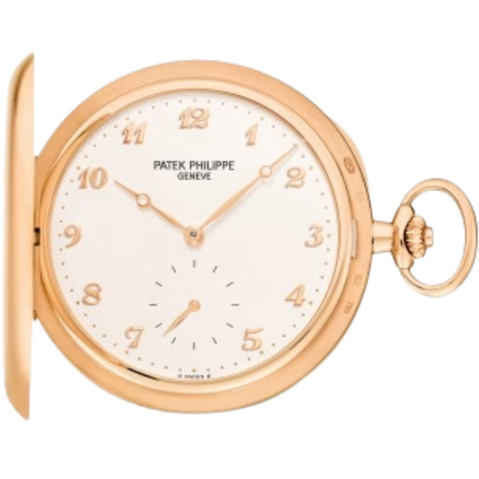 980R-001 Pocket Watches 48mm Silvery Opaline Dial Rose Gold Bezel