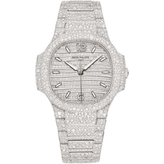 7118/1450R-001 Ladies Nautilus Haute Joaillerie White Gold Dial 12.69-carat Top Wesselton Diamond-paved Watch