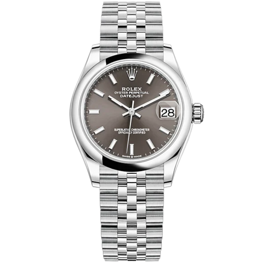 Datejust 31 31mm Jubilee Bracelet Oystersteel with Dark Grey Dial Oystersteel Bezel