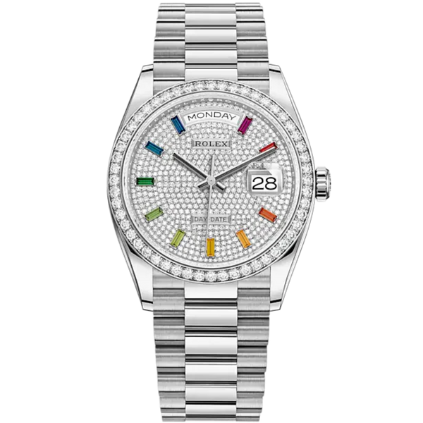 Rolex Day-Date Ref. 128349RBR 36mm Pave Rainbow Dial