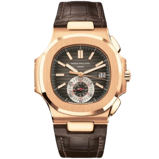 5980R Nautilus 40.5mm Matt Dark Brown Alligator Strap Black Brown Embossed Dial Rose Gold Bezel