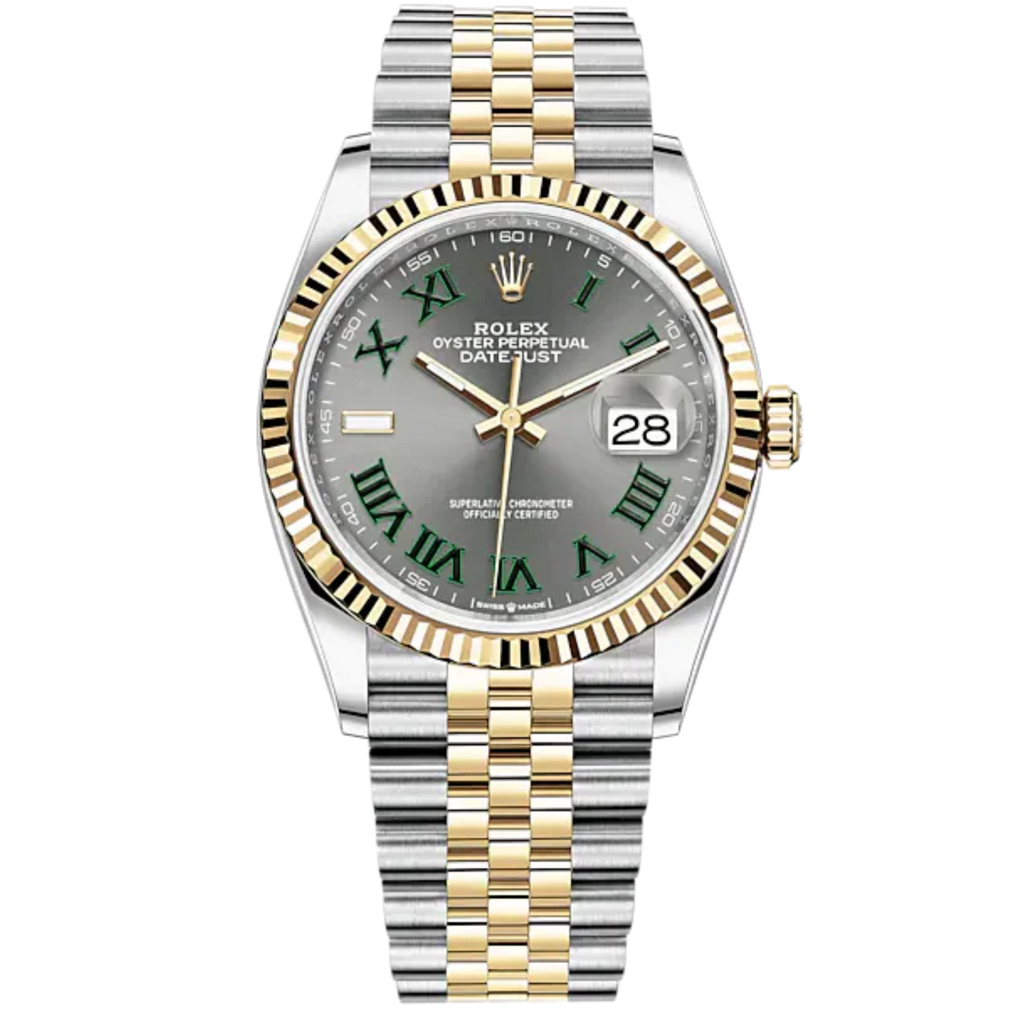 126233 36mm Rolex Datejust Two Tone Wimbledon