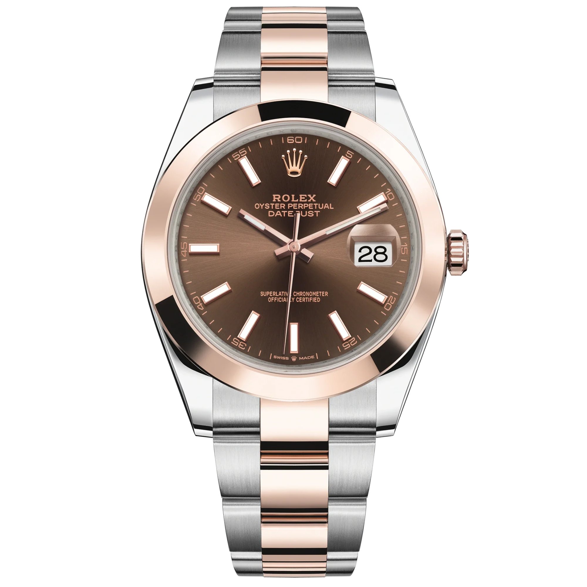 Rolex Datejust Ref. 126301 Two Tone RG/SS Chocolate Dial on Oyster