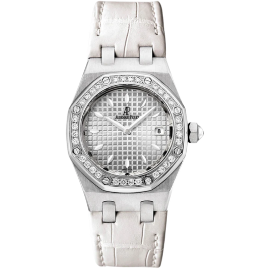 67621ST.ZZ.D012CR.02 31MM Stainless Steel White Dial Royal Oak with Factory Diamond Bezel
