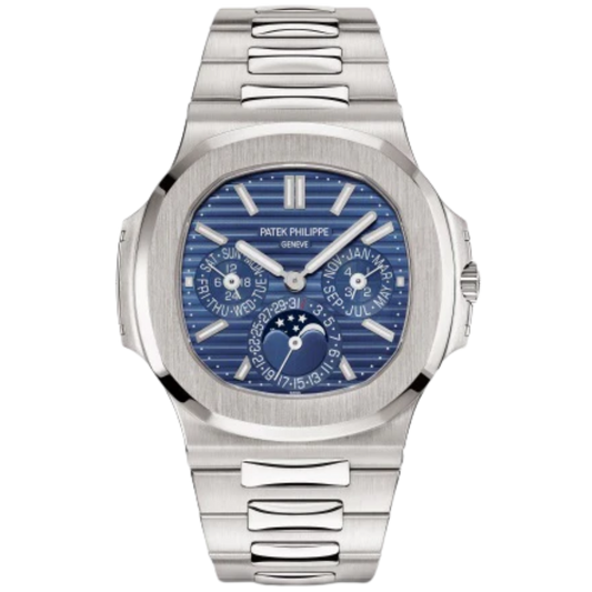 5740/1G Nautilus 40mm White Gold Bracelet Blue Sunburst Dial White Gold Bezel