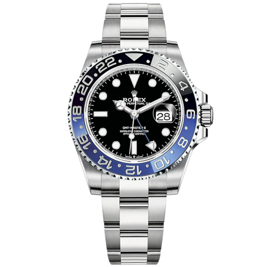 GMT-Master II 40mm Oyster Bracelet Oystersteel with Black Dial Black & Blue 24-Hour Rotatable Bezel