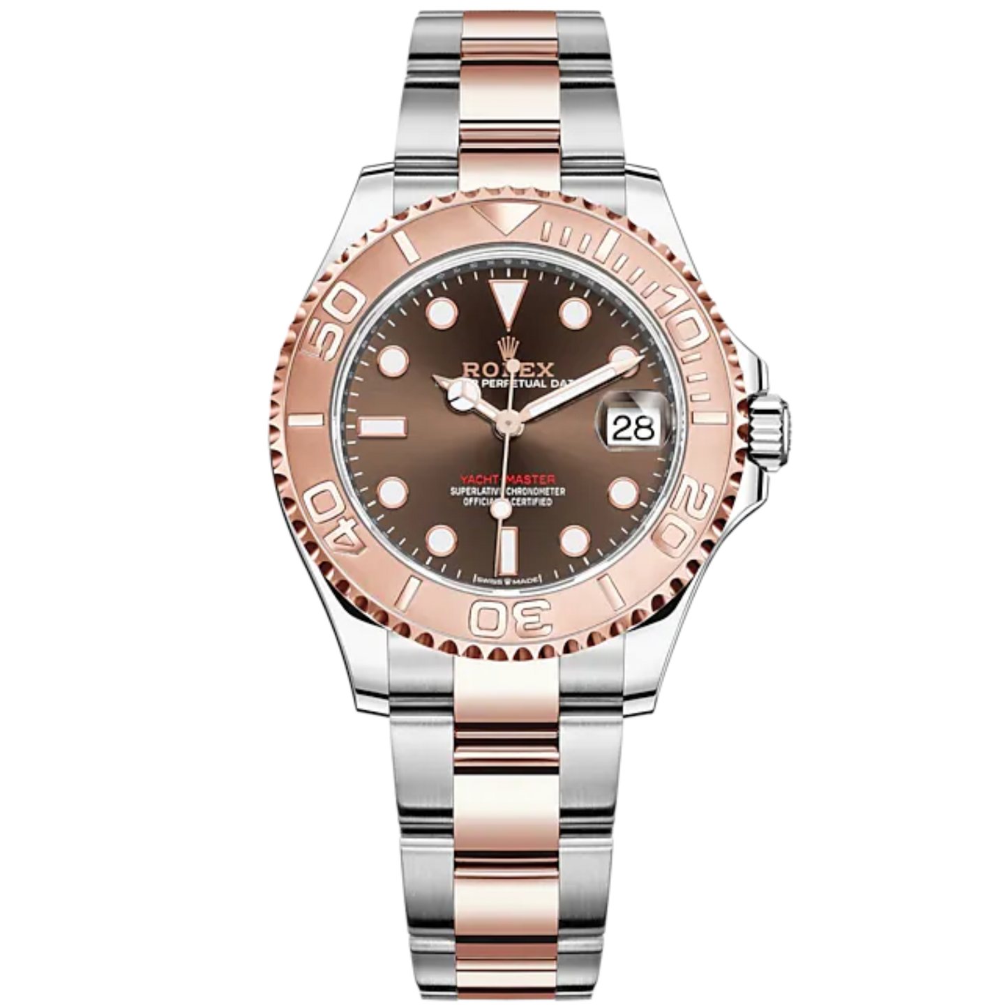 Yacht-Master 37 37mm Oyster Bracelet Oystersteel and Everose Gold with Chocolate Dial Bidirectional Rotatable Bezel