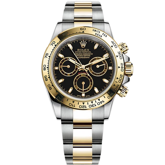 Cosmograph Daytona 40MM Oyster Bracelet Yellow Gold With a Black Dial Yellow Gold Bezel With Engraved Tachymetric Scale