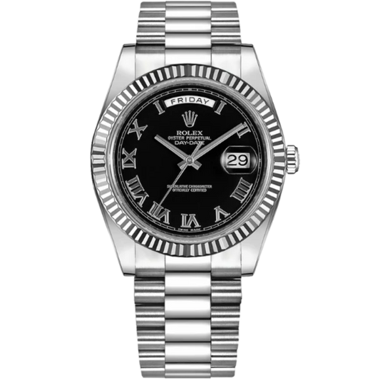 Rolex Day-Date Ref. 218239 White Gold, Black Dial Roman Numerals