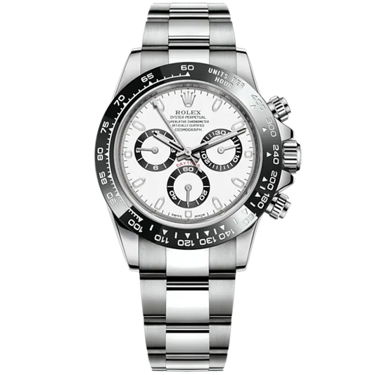 Cosmograph Daytona 40MM Oyster Bracelet White Dial Black Cerachrom Bezel With Tachymetric Scale