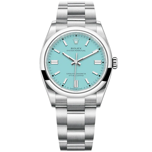 Oyster Perpetual 36 36MM Oyster Bracelet Turquoise Blue Dial Domed Bezel
