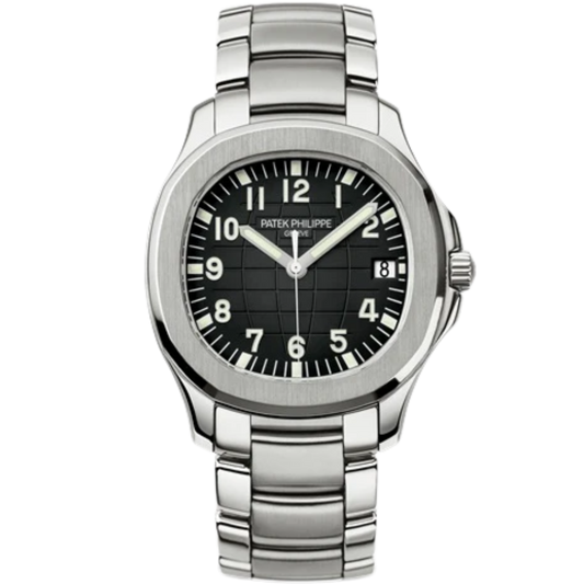 5167/1A-001 Aquanaut 40.8mm Steel Bracelet Black Embossed Dial Stainless Steel Bezel