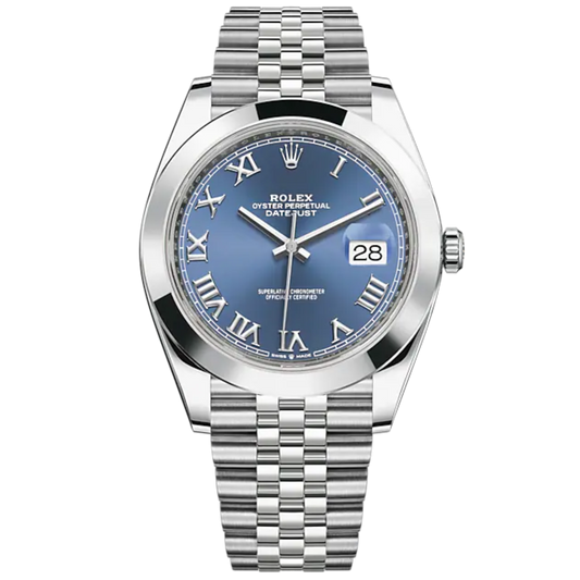 Rolex Datejust Ref. 126300 Stainless Steel Blue Roman Dial on Jubilee/Smooth Bezel