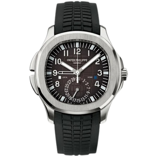 5164A-001 Aquanaut 40.8mm Black Polymer Tropical Strap Black Embossed Dial Steel Bezel