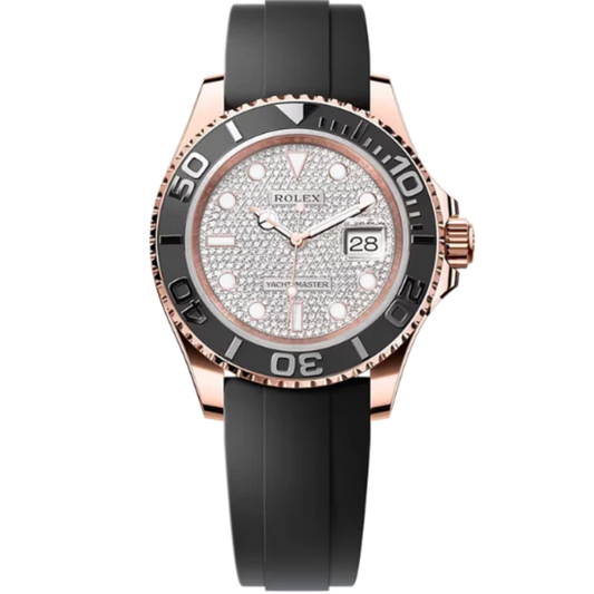 126655 Rose Gold Yachtmaster Pave Dial