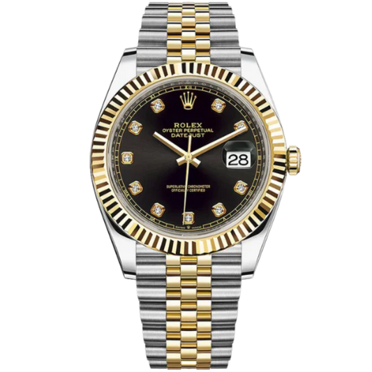 Datejust 41 41MM Black Diamond Dial on Jubilee