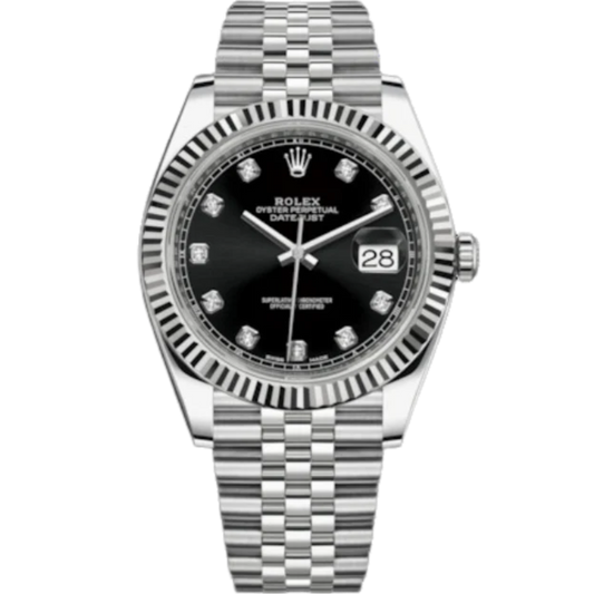 Datejust 41 41MM Black Diamond Dial on Jubilee