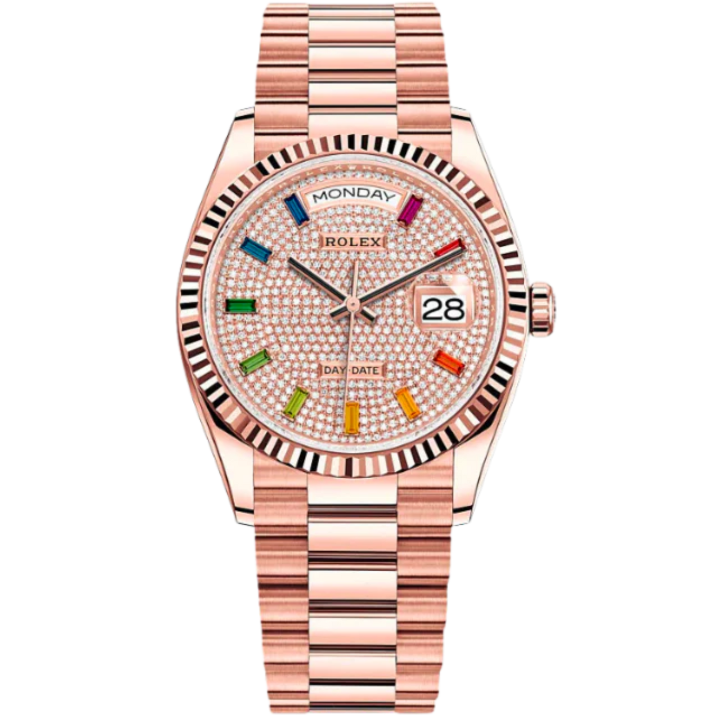 Day-date 36MM Pave Dial Rainbow