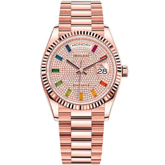 Day-date 36MM Pave Dial Rainbow