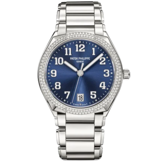 7300/1200A-001 Twenty~4 36mm Steel Bracelet Blue Sunburst Dial Diamond-set Steel Bezel
